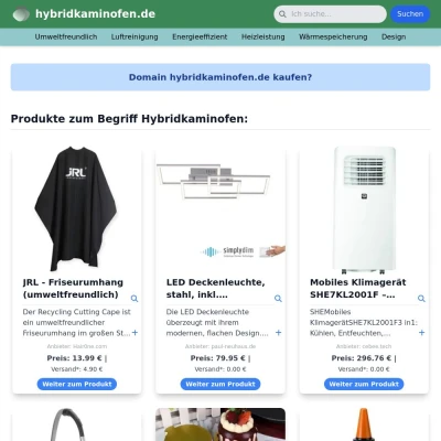 Screenshot hybridkaminofen.de