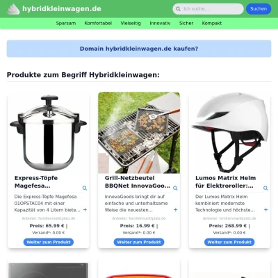 Screenshot hybridkleinwagen.de