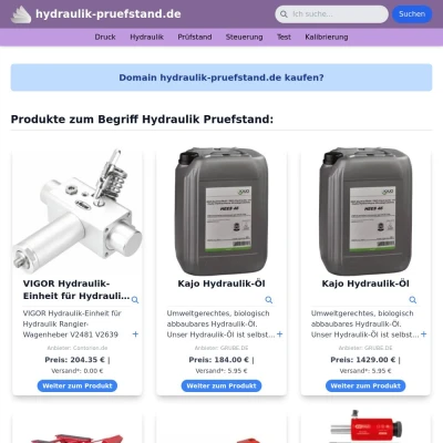 Screenshot hydraulik-pruefstand.de