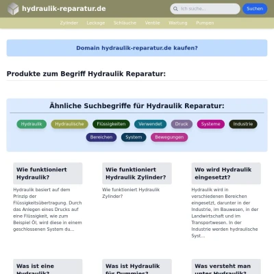 Screenshot hydraulik-reparatur.de