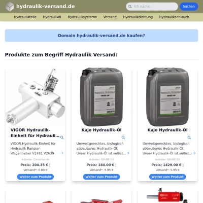 Screenshot hydraulik-versand.de