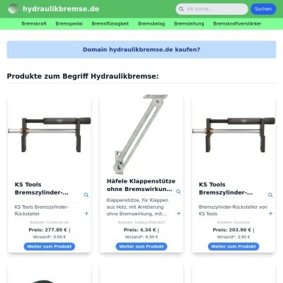 Screenshot hydraulikbremse.de