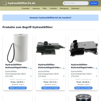 Screenshot hydraulikfilter24.de