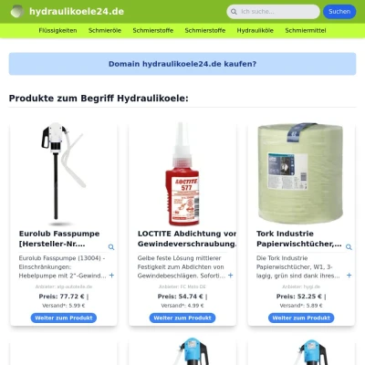 Screenshot hydraulikoele24.de