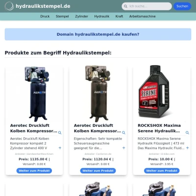 Screenshot hydraulikstempel.de