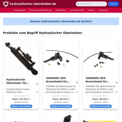 Screenshot hydraulischer-oberlenker.de