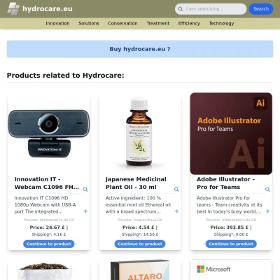 Screenshot hydrocare.eu