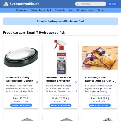 Screenshot hydrogensulfid.de