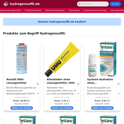 Screenshot hydrogensulfit.de