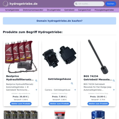 Screenshot hydrogetriebe.de