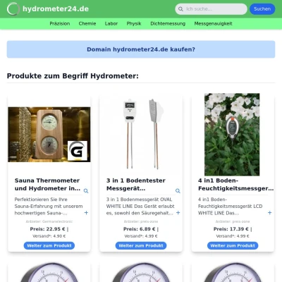 Screenshot hydrometer24.de