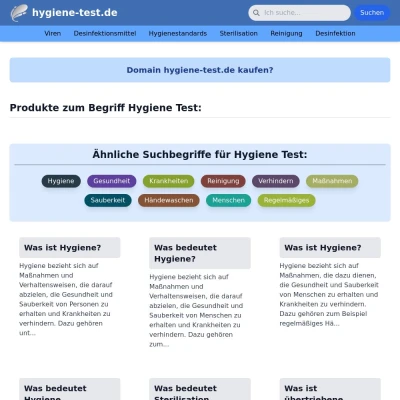 Screenshot hygiene-test.de