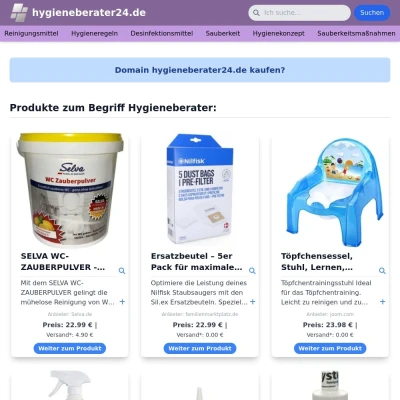 Screenshot hygieneberater24.de