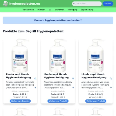 Screenshot hygienepaletten.eu