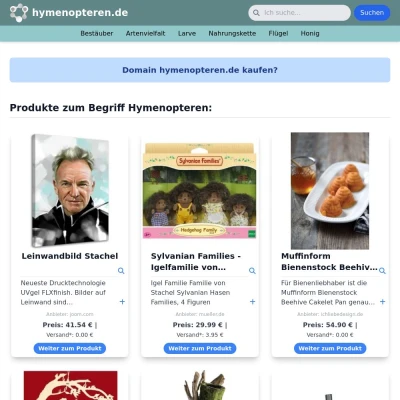 Screenshot hymenopteren.de