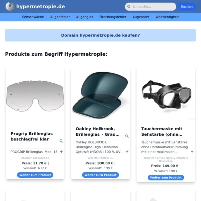 Screenshot hypermetropie.de