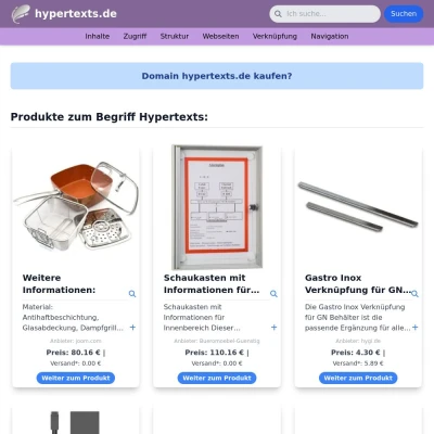 Screenshot hypertexts.de