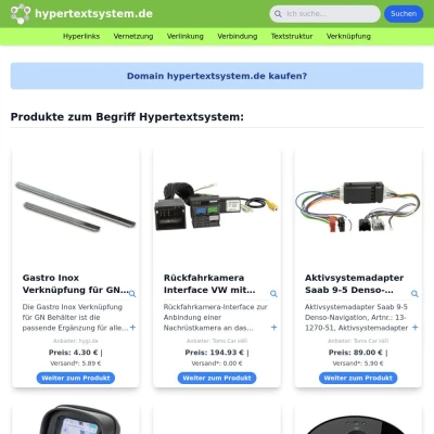 Screenshot hypertextsystem.de