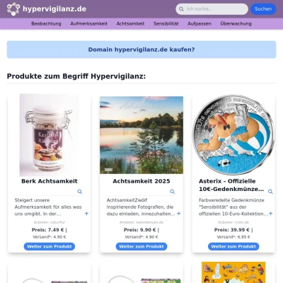 Screenshot hypervigilanz.de