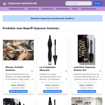 Screenshot hypnose-seminar.de