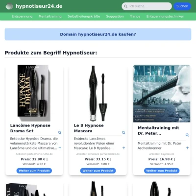 Screenshot hypnotiseur24.de