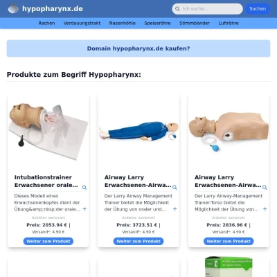 Screenshot hypopharynx.de