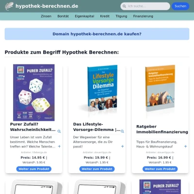 Screenshot hypothek-berechnen.de