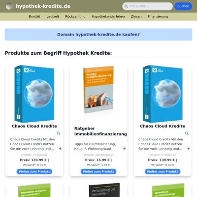 Screenshot hypothek-kredite.de