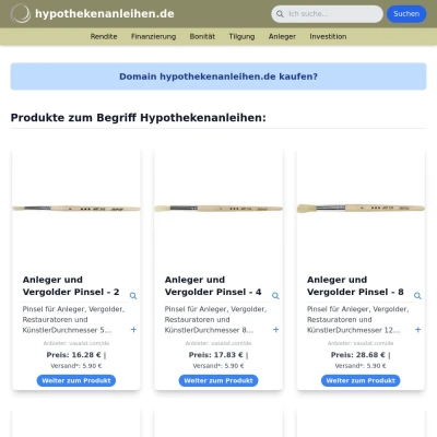 Screenshot hypothekenanleihen.de