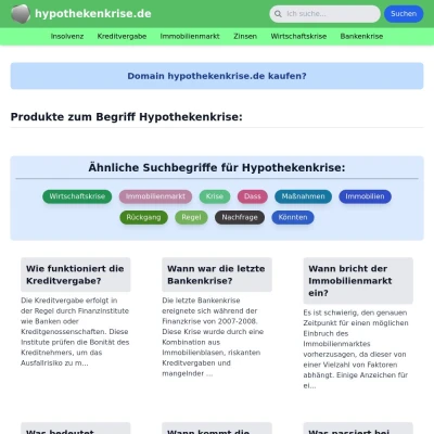 Screenshot hypothekenkrise.de