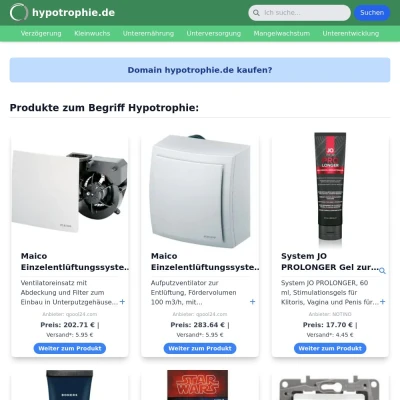 Screenshot hypotrophie.de