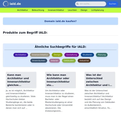 Screenshot iald.de