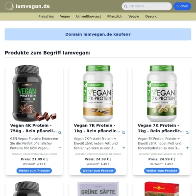 Screenshot iamvegan.de