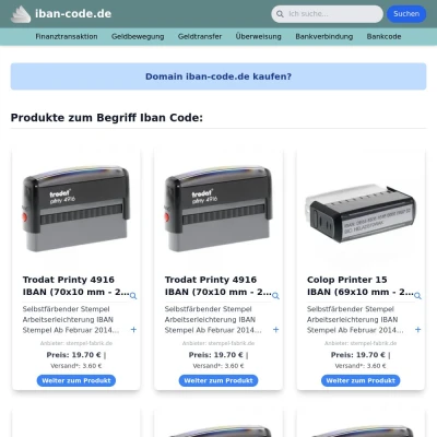 Screenshot iban-code.de