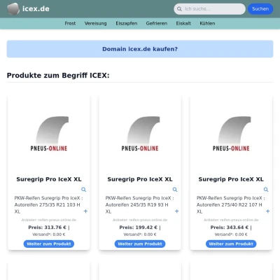 Screenshot icex.de