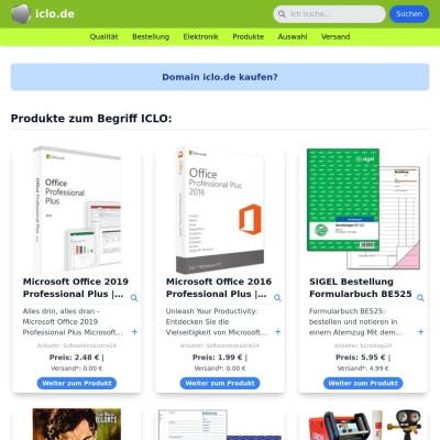 Screenshot iclo.de