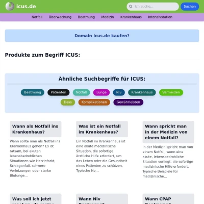 Screenshot icus.de