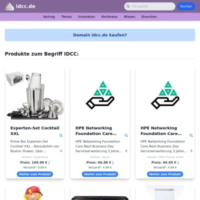 Screenshot idcc.de