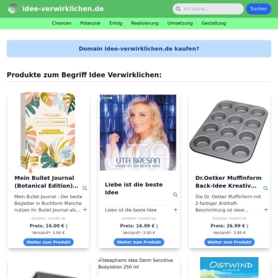 Screenshot idee-verwirklichen.de