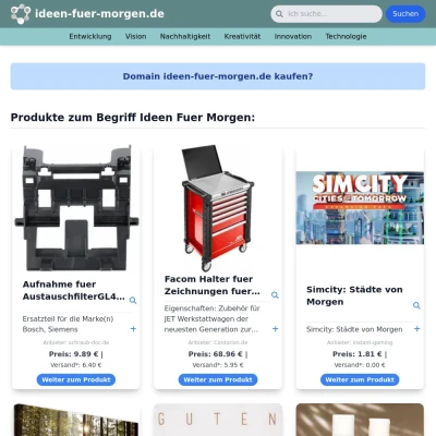 Screenshot ideen-fuer-morgen.de