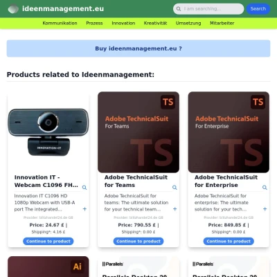 Screenshot ideenmanagement.eu