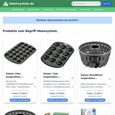 Screenshot ideensystem.de