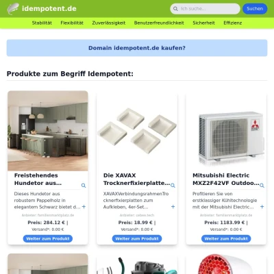 Screenshot idempotent.de