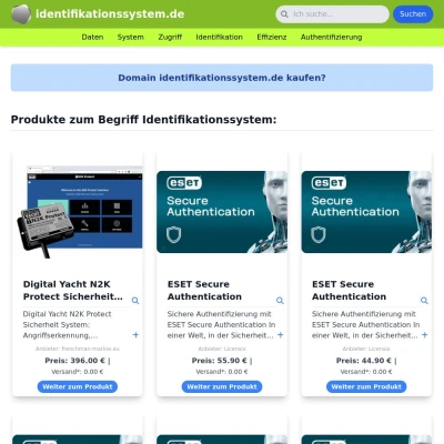 Screenshot identifikationssystem.de