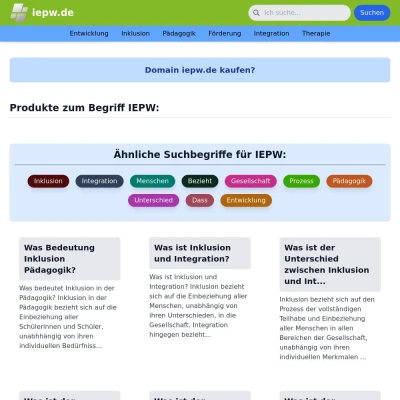 Screenshot iepw.de