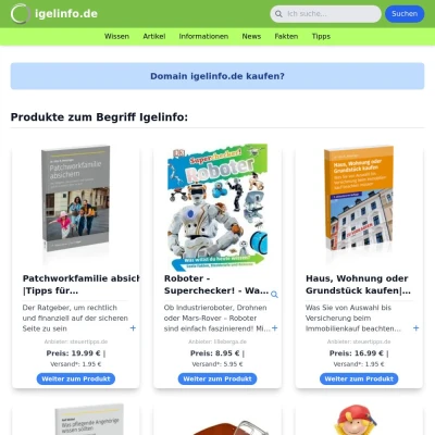 Screenshot igelinfo.de