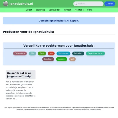 Screenshot ignatiushuis.nl