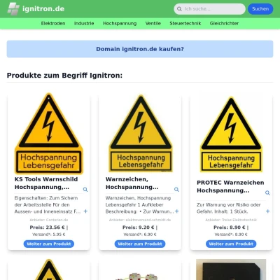 Screenshot ignitron.de