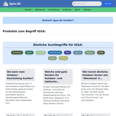 Screenshot igsa.de