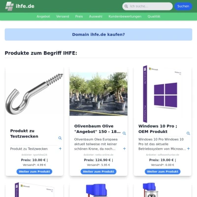 Screenshot ihfe.de